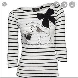Black and white stripped Guinness shirt